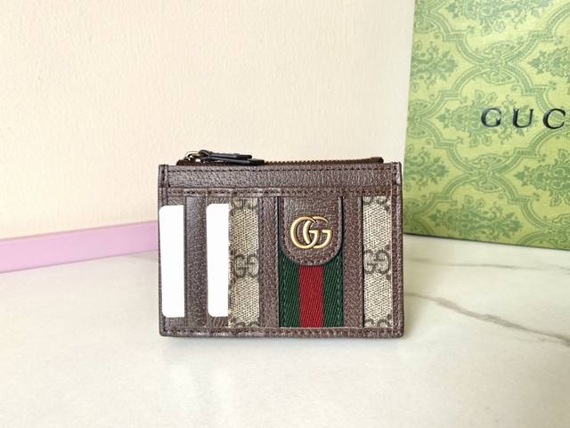 Top-Quality Genuine Leather! Gg Marmont Series Card Case. The Brand's Iconic Des