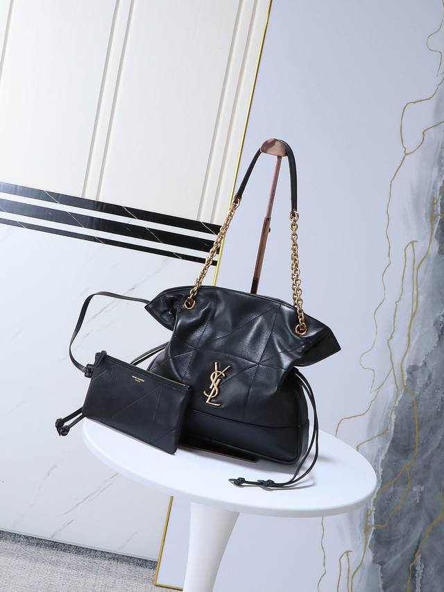P New Arrival Exclusive Background Authentic Leather Quality Ysl New Small Jamie