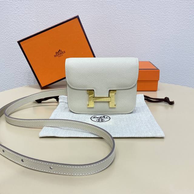 White Gold Buckle Constance Slim Enamel Kang Kang Waist Bag A Very Compact Mini