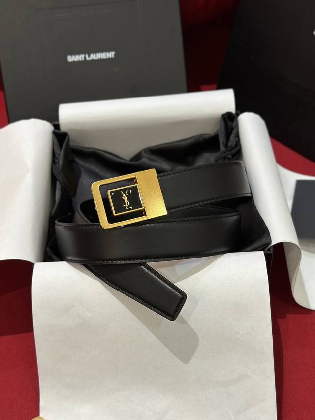 Saint Laurent Double-Sided Italian Imported Top-Grain Calfskin, Paired With Vacu