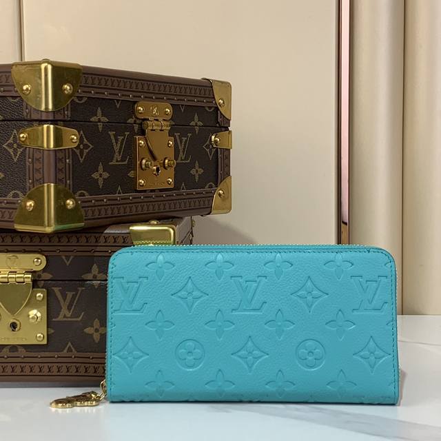 Top-Tier Original M13618 Blue And White Single Zipper Wallet Lv