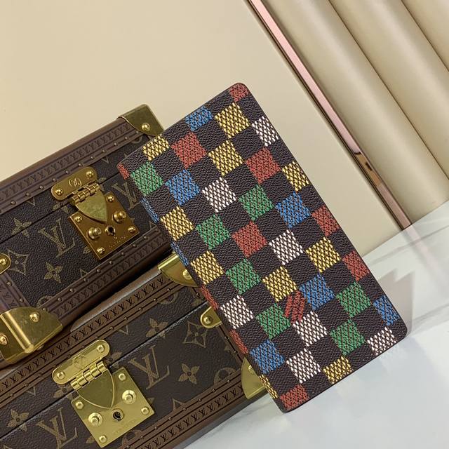 Top-Quality Original N00141 Checkered Suit Jacket This Brazza Ms Wallet Made Fro