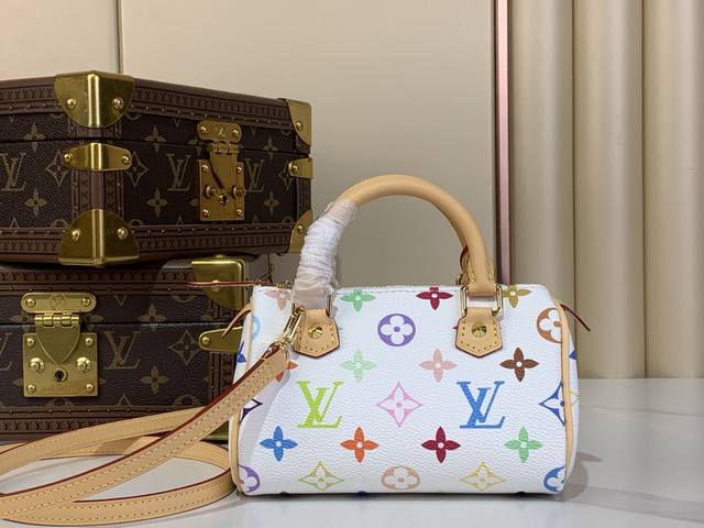 Top-Tier Original Turenne Speedy Handbag M92645 White Vintage Monogram Canvas Na