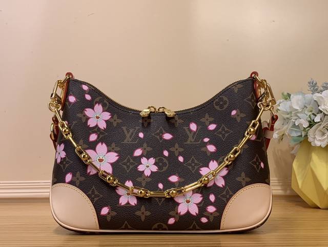 Steel Hardware Top-Grade Original Lv X Tm Boulogne Handbag M13265 Cherry Blossom