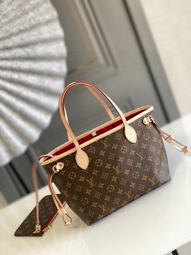 Small Steel Studs Top-Grade Original M41000 Red Neverfull Pm This Neverfull Pm H