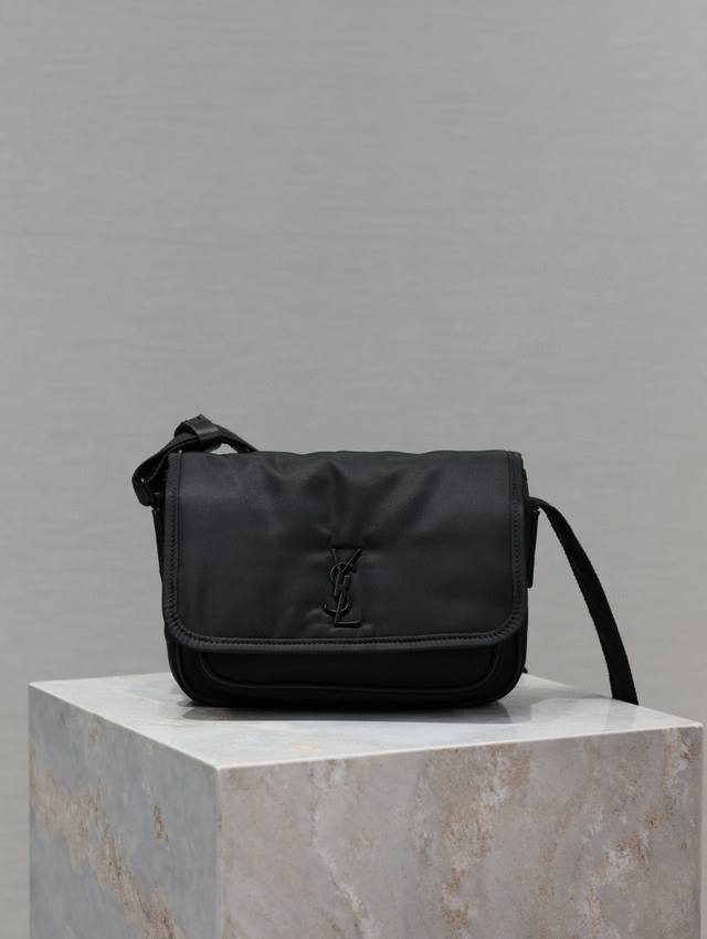 Black Niki_22Cm Nylon Style Unisex Salt-Style College-Inspired Shoulder Bag Ligh