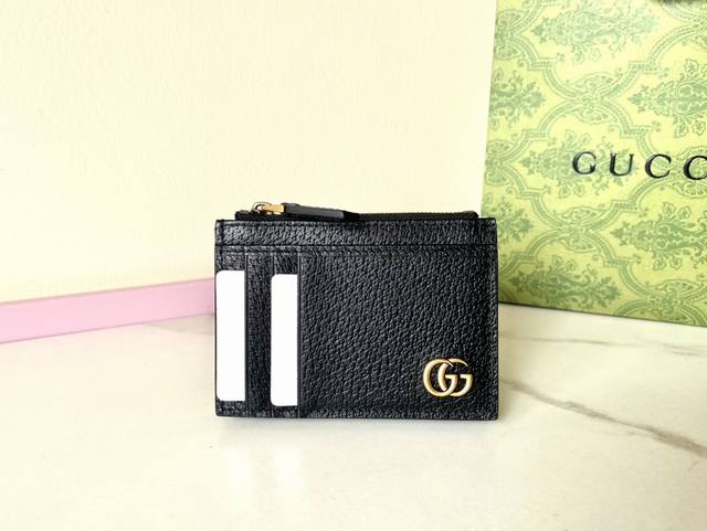 Top-Quality Genuine Leather! Gg Marmont Series Card Case. The Brand's Iconic Des