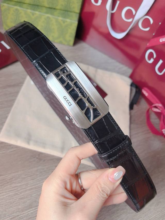 Gucci New Imported Calfskin, Genuine Italian Imported Embossed Top-Grain Leather