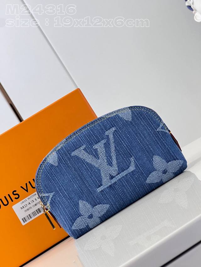 Top-Quality Original M24316 This Monogram Denim-Style Pochette Cosm