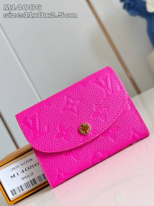 Factory Price P Top-Grade Original M14086 Rose Red This Rosalie Coin Purse Is Cr
