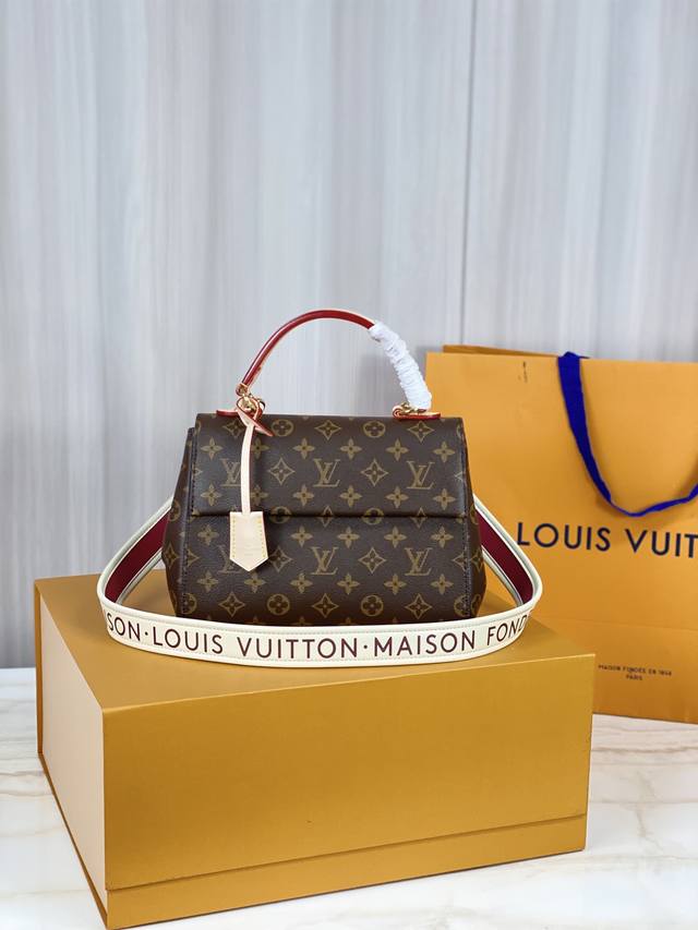 Top-Tier Original Cluny Bb Silk-Printed Shoulder Strap Handbag M44863 The Pure S