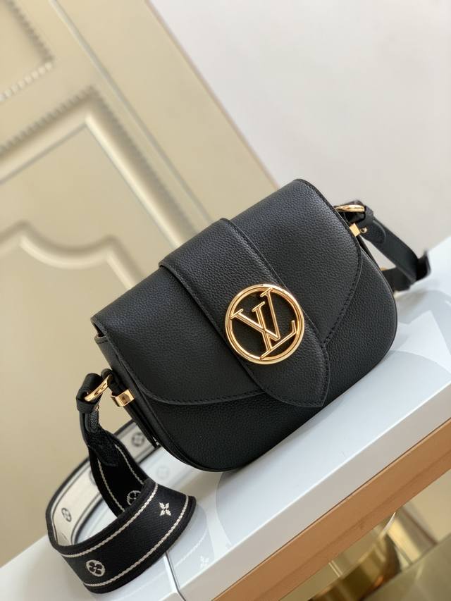 Top-Tier Original Factory M58727 Black Lv Pont 9 Soft Small Handbag The Lv Pont