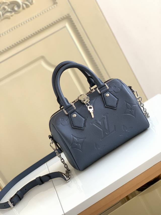 Top-Tier Authentic M58958 Pearl Blue M58953 Black This Speedy Bandouli