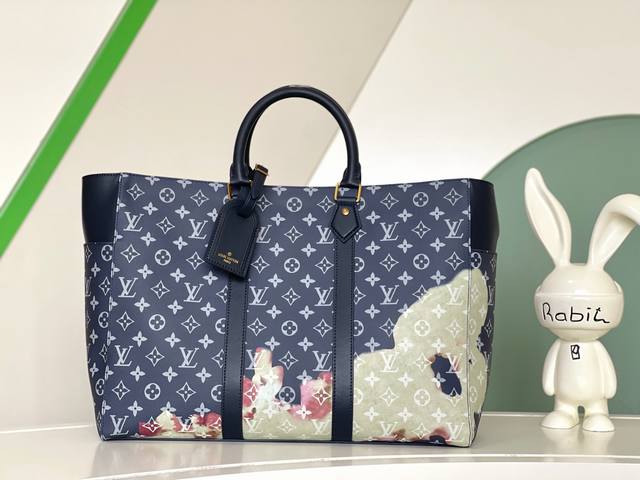 Top-Tier Original Factory M46812 Blue Handbag Crafted With Hand-Painted And Slig