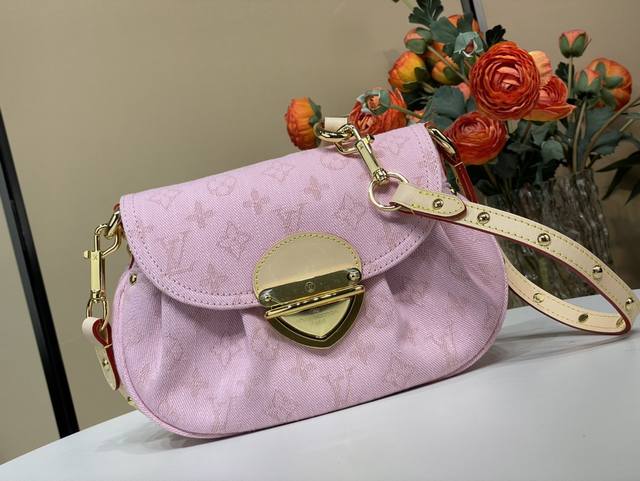 Top-Tier Authentic Replica Exclusive Real-Shot Sunset Handbag M13347 Pink Denim