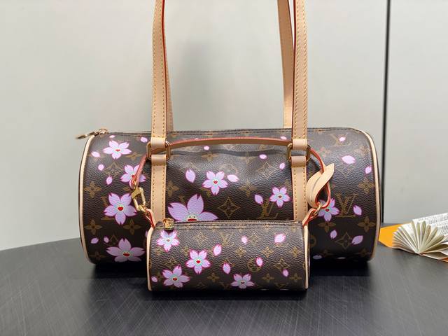 Original Premium M13097 Vintage Cherry Blossom Silk-Printed Babillon Round Drum