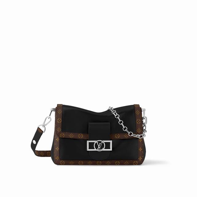 M13450 Classic Black Official Website Image Full Leather Dauphine Soft Medium Ha