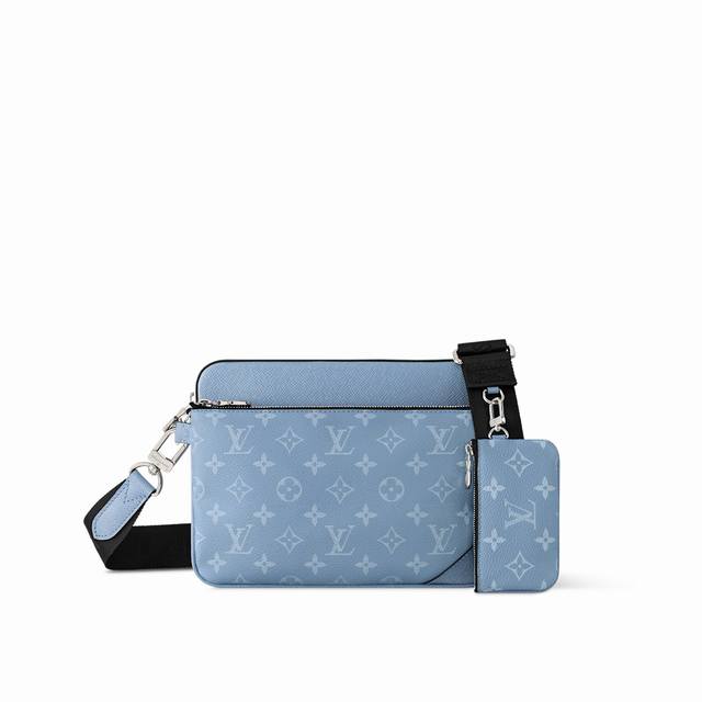 M14069 Light Blue Official Website Image Men's Messenger Bag Trio Set