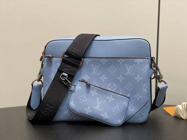 Original Premium M14069 Light Blue Men's Messenger Bag Trio Set This Trio Messen