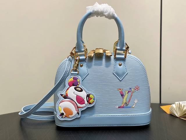 Original Premium M14197 Light Blue Wavy Shell Bag Seasonal New Arrival Lv X Tm A