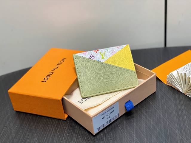 Authentic Premium M14139 Green Card Holder Wallet Criss-Cross Lv X Tm Card Holde