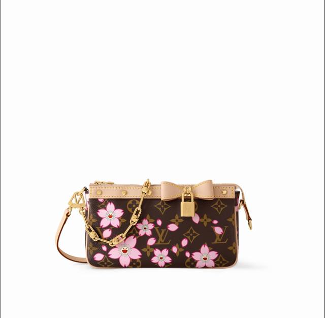 M13666 Vintage Cherry Blossom Murakami Takashi Official Website Image Chain Bag
