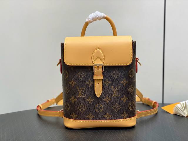 Original Premium M14651 Vintage Yellow Leather Mini Backpack Soho Mini Backpack
