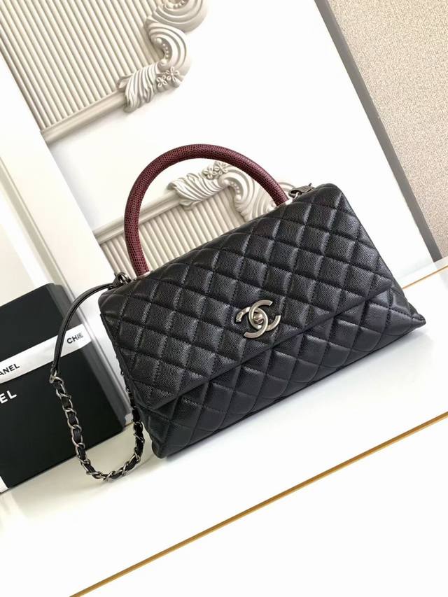 A92991 Latest Diamond-Patterned Fine-Grain Embossed Calf Leather Handle Single-S