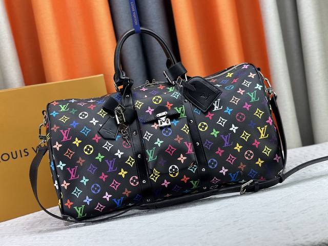 Guangzhou Edition M13742 White And Black Travel Bag This Season's New Lv X Tm Ke
