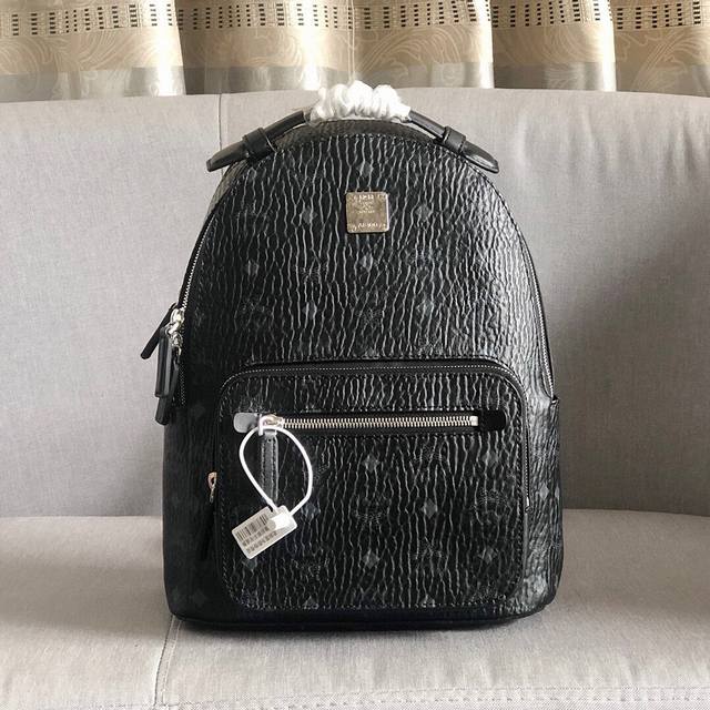 Authentic Grade Small Original Mcm Stark Visetos Backpack This Backpack Retains