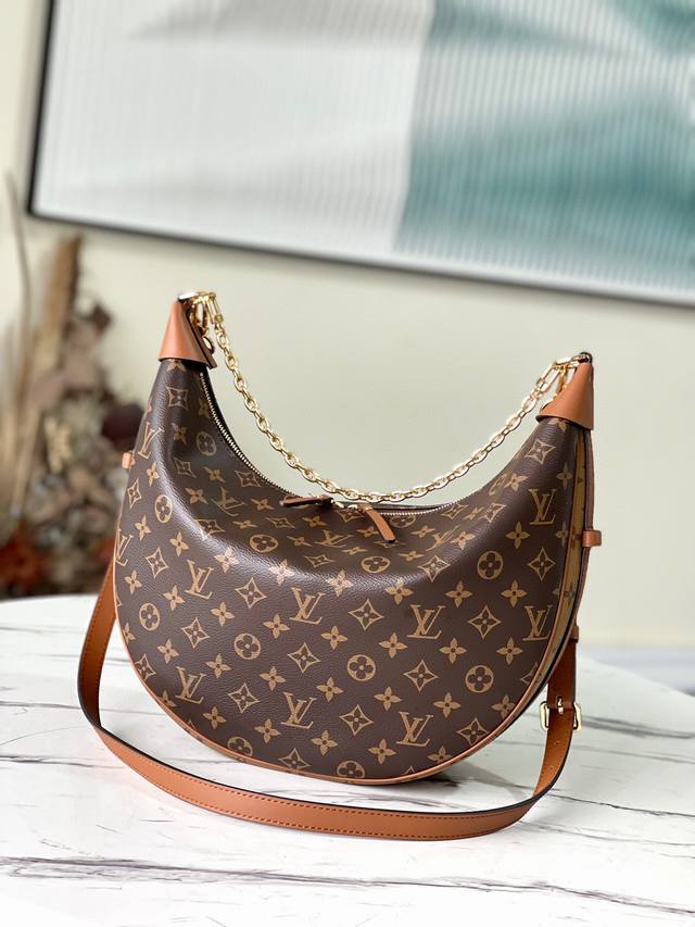 Top-Grade Original M46311 Runway Model Large Moon Bag Classic Old Flower Pattern