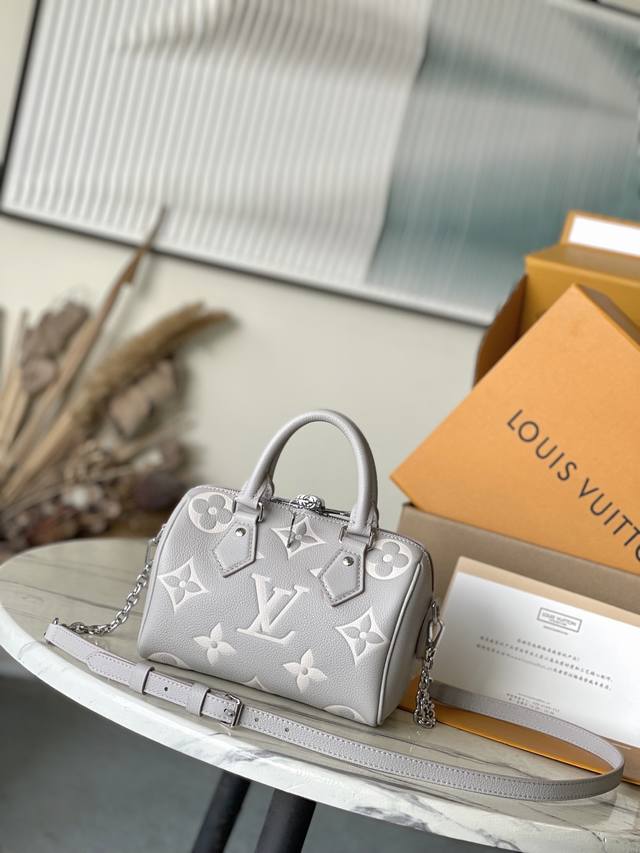 Top-Grain Leather, Premium Original M14207 This Speedy Bandouliere 20 Handbag Is