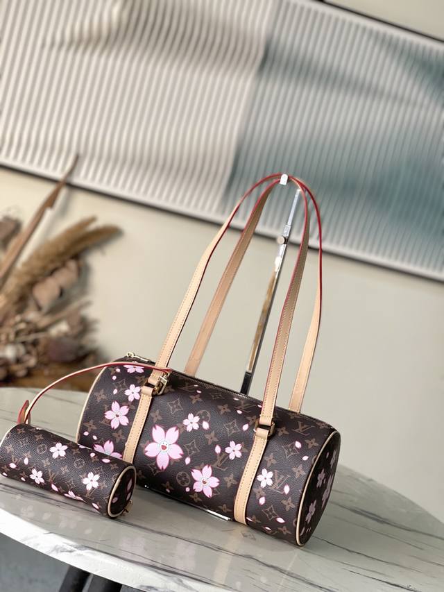 Top-Grade Original M13097 This Papillon Handbag Is Crafted From Monogram-Coated