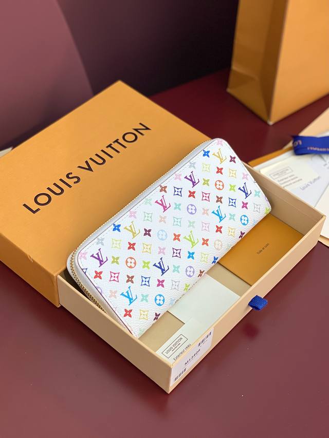 M13408 White! Lv X Tm Zipper Bag Louis Vuitton Sarah Wallet Series Classic Style