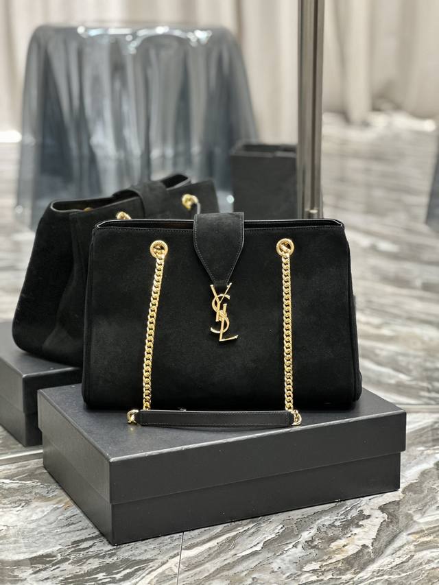 Suede Black Y-Brand Suede Large Tote Bag Shopping Bag The Iconic Logo Transforms