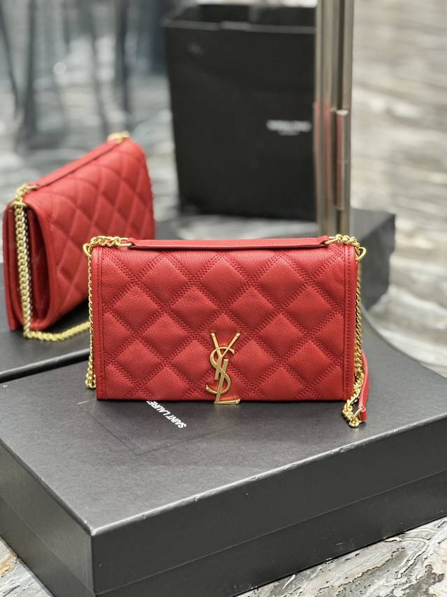 Becky_22.5 Cm Red #Becky Diamond-Quilted Lambskin Chain Bag# This Is Absolutely