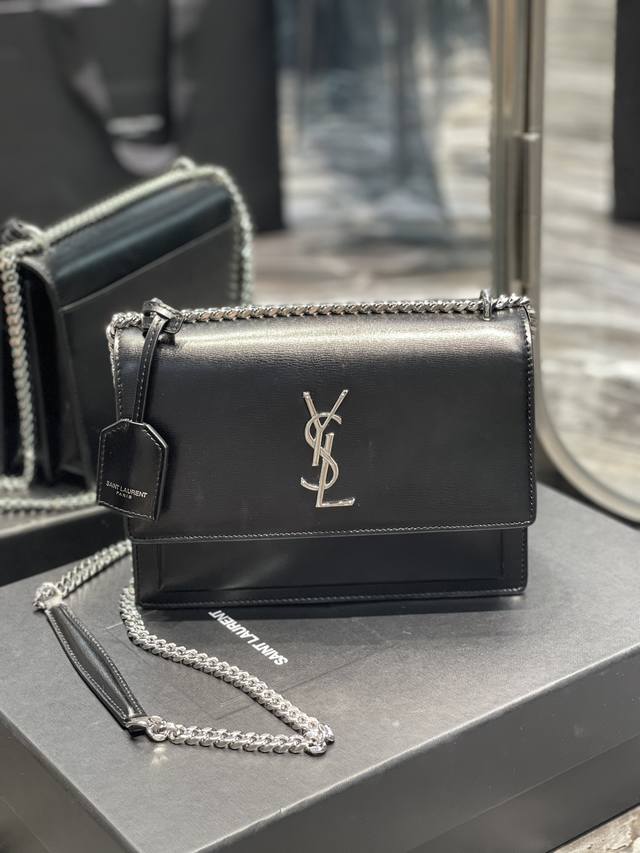 Black Silver Buckle# Unbeatable Classic Toothpick Pattern Sunset Bag!Despite Bei