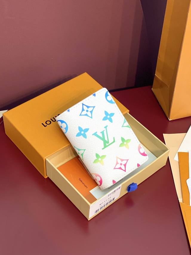 M14134 Pocket Card Holder, White Gradient! This Pocket Card Holder Is Crafted Fr