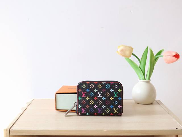 13409 Tri-Color Short Zipper Style Lv X Tm Zippy Coin Purse M13409 White Tri-Col