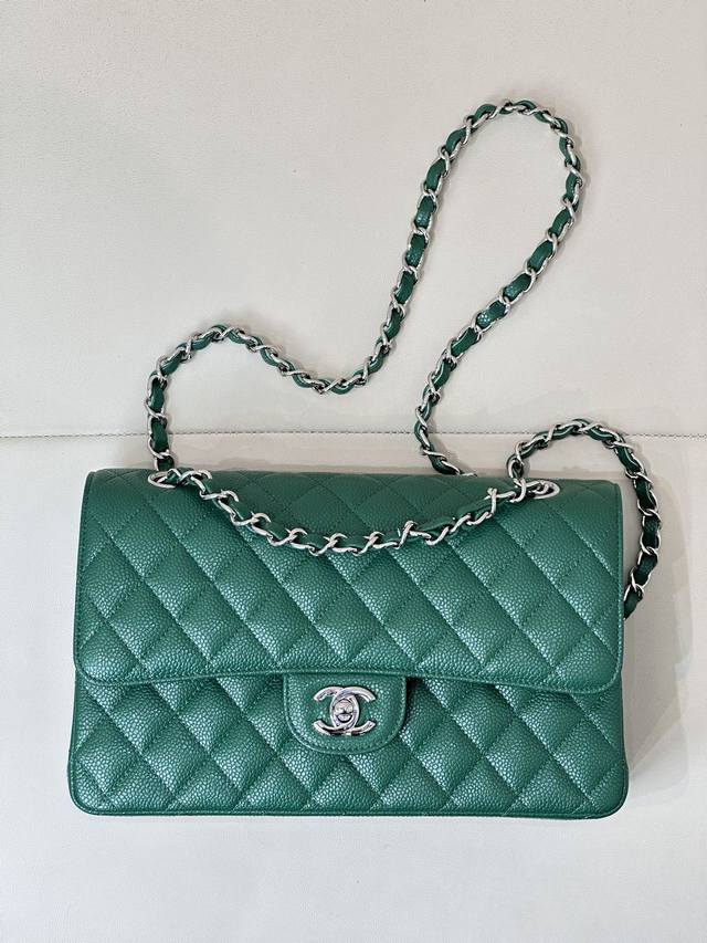 Emerald Green Silver Buckle Medium