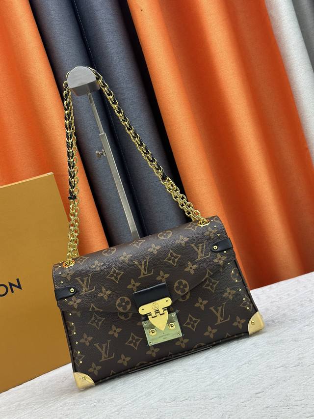 Upgraded Original M14526 Trunkie Handbag Combines Monogram Canvas With Metal Stu