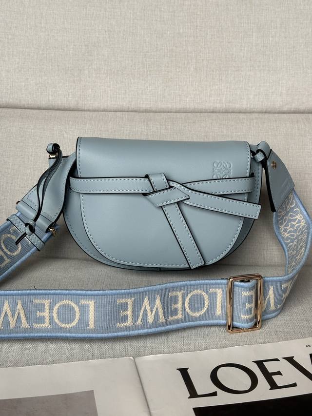 Genuine Leather Summer Mini Gray-Blue Upgraded Version With Wide Lettered Should