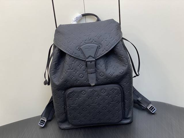Top-Tier Original Factory M23127 Black Full-Leather Backpack Series Montsouris B