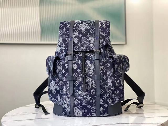 Top-Grade Original M57280 This Christopher Backpack Combines Monogram Tapestry C