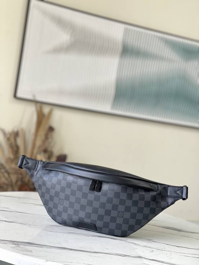 Top-Tier Original Factory N40187 Black Grid Discovery Waist Bag This Discovery W