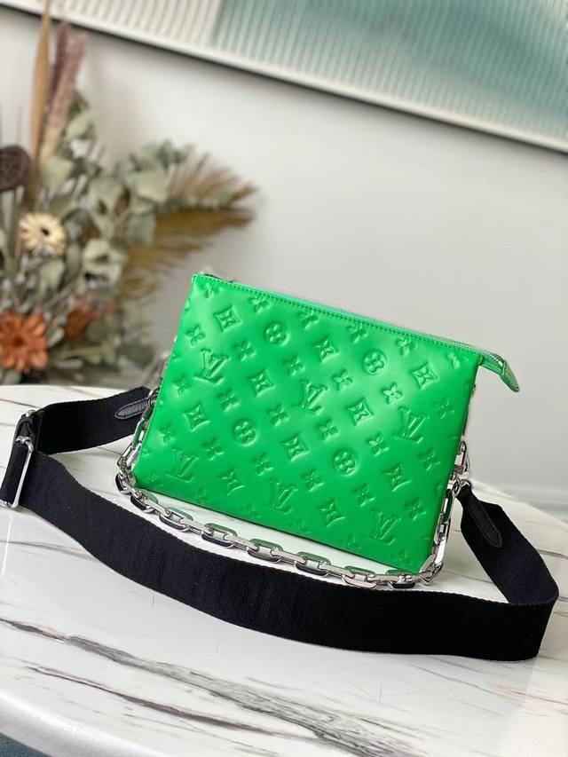 Top-Tier Original Factory M57936 Green Coussin Small Handbag Shines Brightly At