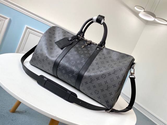 Top-Tier Authentic M45392 Keepall 50 Travel Bag With Shoulder Strap. This Keepal