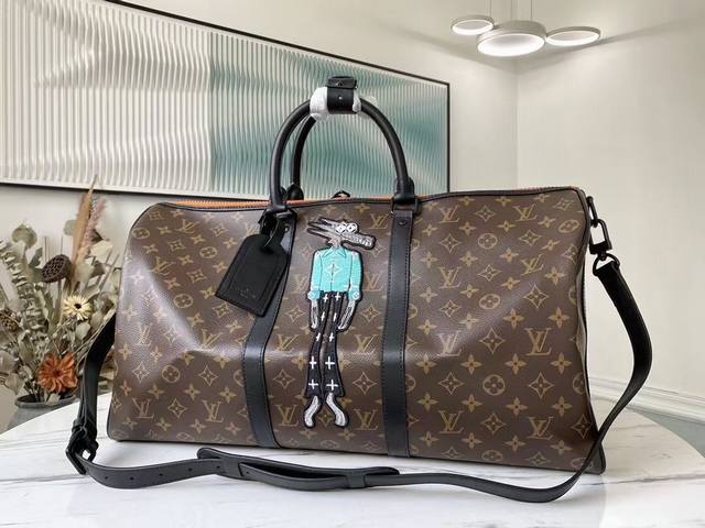 Top-Tier Original M45616 Figurine Embroidery This Keepall Bandouli