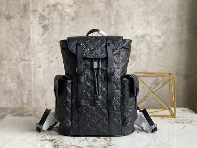 Top-Tier Original M20899 Black Full-Leather Backpack Series Christopher Small Ba