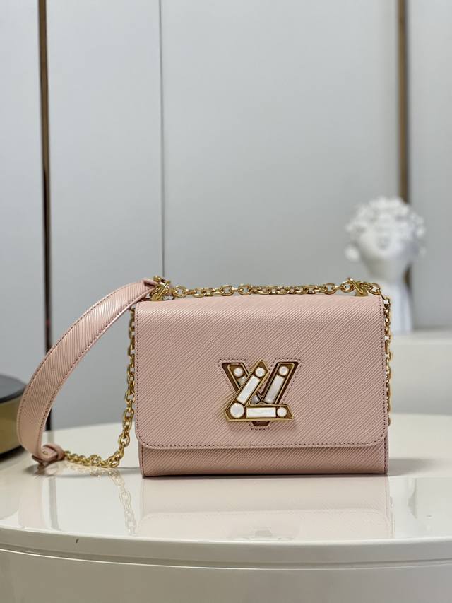 Top-Tier Authentic Exclusive Photos M59218 Pink This Twist Medium-Sized Handbag